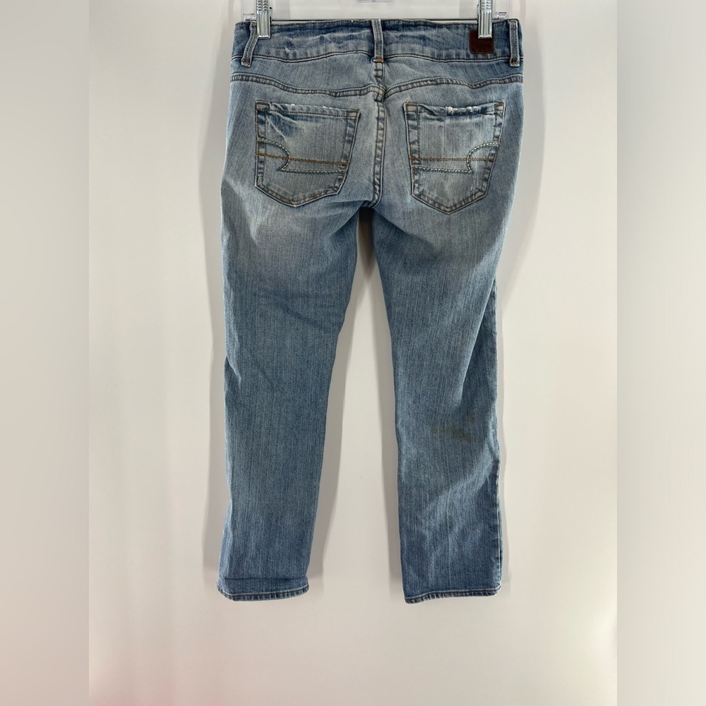 AMERICAN EAGLE ARTIST CROP DESTROYED Y2K SIZE 2